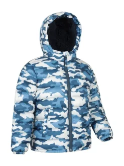 Bleu - Doudoune Mountain Warehouse Seasons imperméable doublée de fausse fourrure