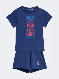 Bleu - Ensemble adidas Marvel Spider-Man haut et Shorts bébé