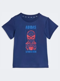 Bleu - Ensemble adidas Marvel Spider-Man haut et Shorts bébé