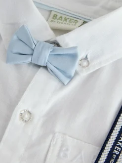 Bleu - Ensemble Baker by Ted Baker : Chemise, Pantalons et Bretelles