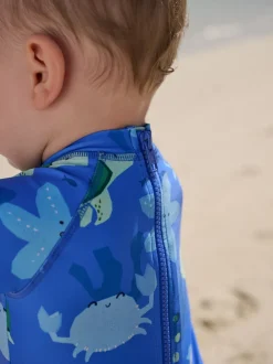 Bleu - Ensemble maillot de bain et chapeaux Sunsafe (3mths-7yrs)