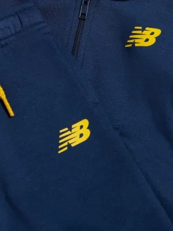 Bleu - Ensemble New Balance sweat à capuche et pantalon de jogging zippé FT