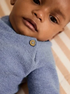 Bleu - Ensemble pull et legging en maille bébé (0 mois-2 ans)