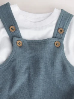 Bleu - Ensemble salopette et t-shirt (3 mois-7 ans)