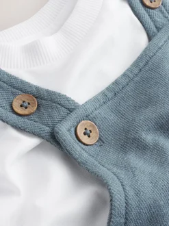 Bleu - Ensemble salopette et t-shirt (3 mois-7 ans)