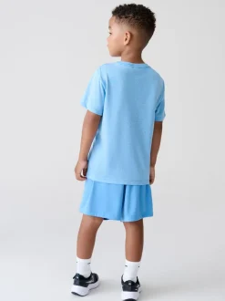 Bleu - Ensemble short et t-shirt Nike Little Kids DriFIT