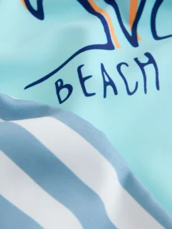 Bleu - Ensemble Sunsafe Rash Gilet et short de bain (3mois-7ans)