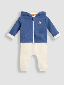 Bleu - Ensemble sweat à capuche et pantalon de jogging JoJo Maman Bébé