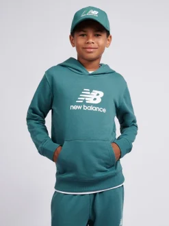 Bleu - Ensemble sweat-shirt à capuche et survêtement New Balance FT à logo empilé