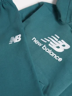 Bleu - Ensemble sweat-shirt à capuche et survêtement New Balance FT à logo empilé