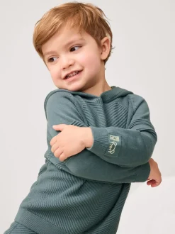 Bleu - Ensemble Sweat-shirt à capuche et Survêtement en maille (3mois-7ans)