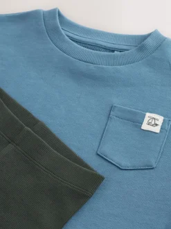 Bleu - Ensemble Top et Leggings à manches longues (3mths-7yrs)