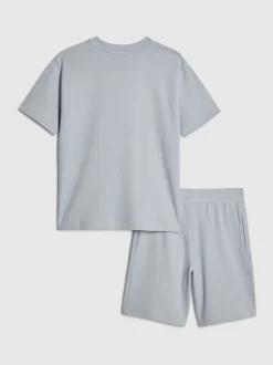 Bleu - Ensemble t-shirt et short River Island Road Running
