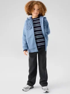 Bleu - Gap Logo Sherpa-Lined Zip Hoodie (4-13yrs)