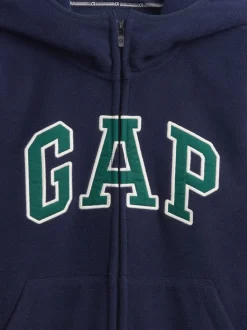 Bleu - Gap Sweat-shirt à capuche zippé à logo Vintagesoft (4-13ans)