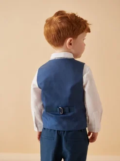 Bleu - Gilet, chemise, pantalon & Nœud papillon (3mths-9yrs)