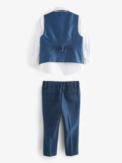 Bleu - Gilet, chemise, pantalon & Nœud papillon (3mths-9yrs)
