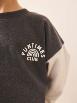 Bleu / Gris Slogan - Lot de 3 pyjamas décontractés (9mois à10ans)