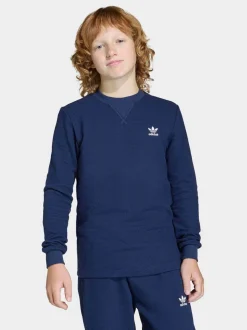 Bleu - Haut adidas Originals gaufré Manches longues