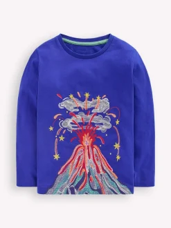 Bleu - Haut Boden Superstitch à manches longues