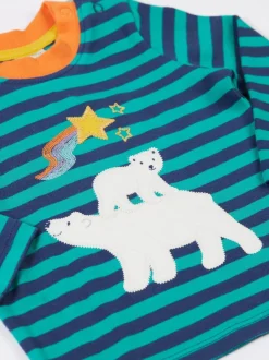 Bleu - Haut Frugi Discovery appliqué