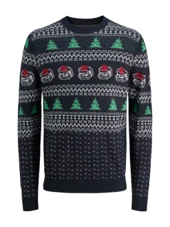 Bleu - JACK & JONES JUNIOR Pulls fantaisie de Noël