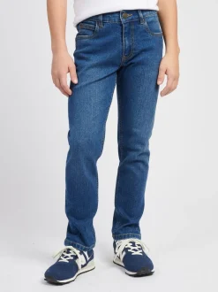 Bleu - Jeans droite Daren coupe stretch Lee