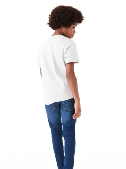 Bleu - Jeans extensibles (3-17yrs)