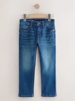 Bleu - Jeans extensibles (3-17yrs)
