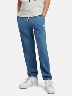 Bleu - Jogging New Balance French terry à petit logo