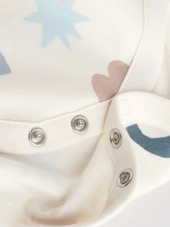 Bleu - Lot de 5 bodys à manches longues pour bébé