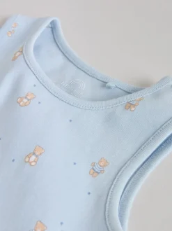 Bleu - Lot de 5 bodys pour bébé motif ours