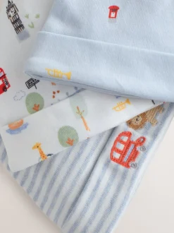 Bleu - Lot de 3 chapeaux Bébé à nouer de Londres (0-18mois)