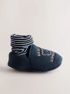 Bleu - Lot de 2 chaussettes bébé maman et papa (0-24 mois) (0-18mois)