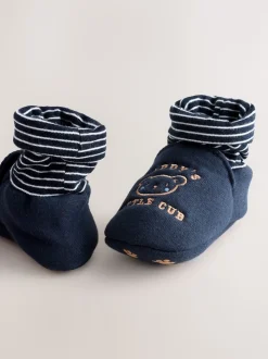 Bleu - Lot de 2 chaussettes bébé maman et papa (0-24 mois) (0-18mois)
