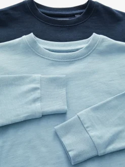 Bleu - Lot de 4 T-shirts à manches longues et confortables (3-16ans)