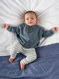 Bleu - Mamas & Papas ensemble sweat et legging bleu