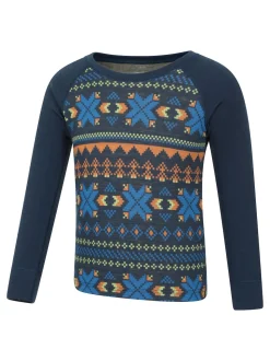 Bleu - Mountain Warehouse Ensemble de base en jacquard mérinos