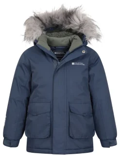 Bleu - Mountain Warehouse Kids Ranger Plain Water Resistant Veste