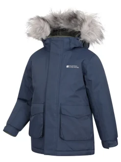 Bleu - Mountain Warehouse Kids Ranger Plain Water Resistant Veste