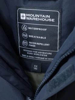 Bleu - Mountain Warehouse Kids Ranger Plain Water Resistant Veste