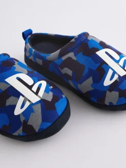 Bleu - Mules chaussons Playstation