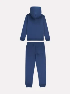 Bleu - New Balance French terry Ensemble sweat à capuche et joggings zippé à logo empilé