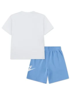 Bleu - Nike Club T-shirts & Shorts Ensemble