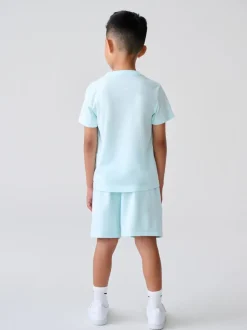 Bleu - Nike ensemble t-shirt et short Little Kids Club