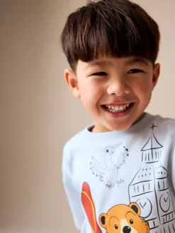 Bleu - Paddington Bear T-shirt Manches courtes (3mths-8yrs)