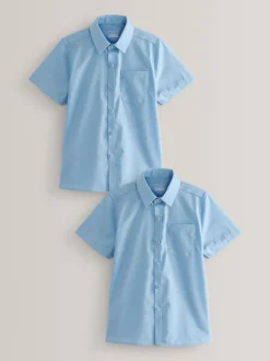 Bleu - 2{Paquet de chemises scolaires Manches courtes (3-17ans)
