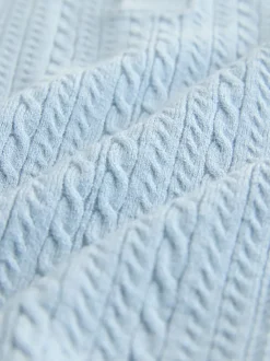 Bleu - Polo en maille torsadée (3mois à7ans)