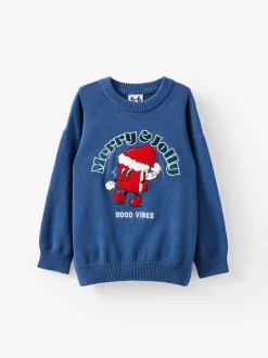 Bleu - Pull Col rond en maille Cotton On