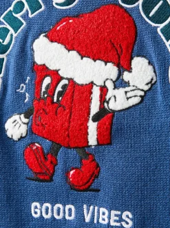 Bleu - Pull Col rond en maille Cotton On